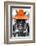 ¡Viva Mexico! B&W Collection - Portrait of Horse with Orange Hat-Philippe Hugonnard-Framed Photographic Print