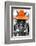 ¡Viva Mexico! B&W Collection - Portrait of Horse with Orange Hat-Philippe Hugonnard-Framed Photographic Print