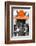 ¡Viva Mexico! B&W Collection - Portrait of Horse with Orange Hat-Philippe Hugonnard-Framed Photographic Print