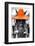 ¡Viva Mexico! B&W Collection - Portrait of Horse with Orange Hat-Philippe Hugonnard-Framed Photographic Print