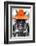 ¡Viva Mexico! B&W Collection - Portrait of Horse with Orange Hat-Philippe Hugonnard-Framed Photographic Print