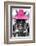 ¡Viva Mexico! B&W Collection - Portrait of Horse with Pink Hat-Philippe Hugonnard-Framed Photographic Print