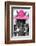 ¡Viva Mexico! B&W Collection - Portrait of Horse with Pink Hat-Philippe Hugonnard-Framed Photographic Print