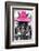 ¡Viva Mexico! B&W Collection - Portrait of Horse with Pink Hat-Philippe Hugonnard-Framed Photographic Print