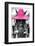 ¡Viva Mexico! B&W Collection - Portrait of Horse with Pink Hat-Philippe Hugonnard-Framed Photographic Print