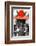 ¡Viva Mexico! B&W Collection - Portrait of Horse with Red Hat-Philippe Hugonnard-Framed Photographic Print