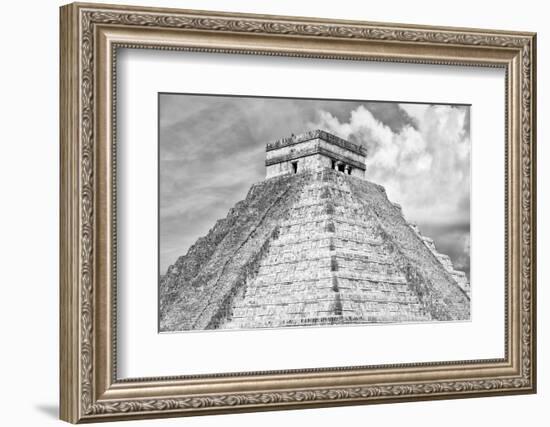 ¡Viva Mexico! B&W Collection - Pyramid Chichen Itza II-Philippe Hugonnard-Framed Photographic Print