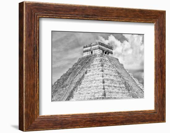 ¡Viva Mexico! B&W Collection - Pyramid Chichen Itza II-Philippe Hugonnard-Framed Photographic Print