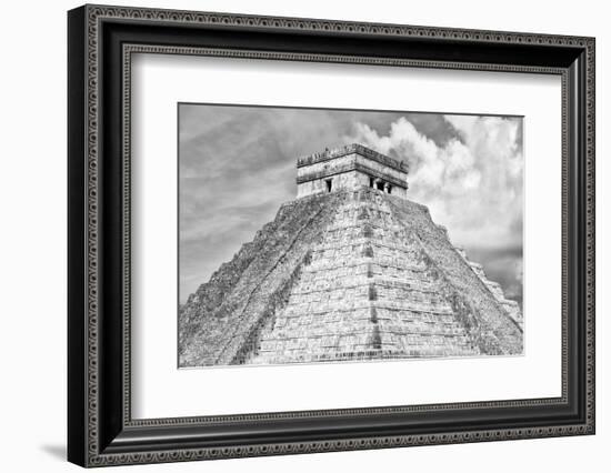 ¡Viva Mexico! B&W Collection - Pyramid Chichen Itza II-Philippe Hugonnard-Framed Photographic Print