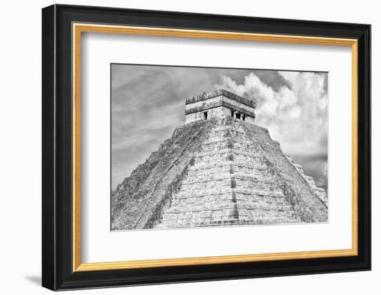 ¡Viva Mexico! B&W Collection - Pyramid Chichen Itza II-Philippe Hugonnard-Framed Photographic Print