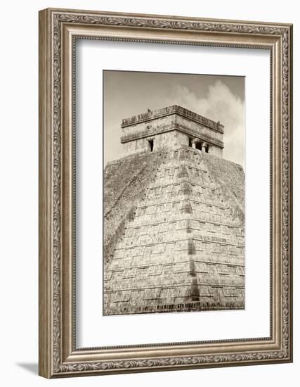 ¡Viva Mexico! B&W Collection - Pyramid Chichen Itza III-Philippe Hugonnard-Framed Photographic Print