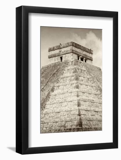 ¡Viva Mexico! B&W Collection - Pyramid Chichen Itza III-Philippe Hugonnard-Framed Photographic Print