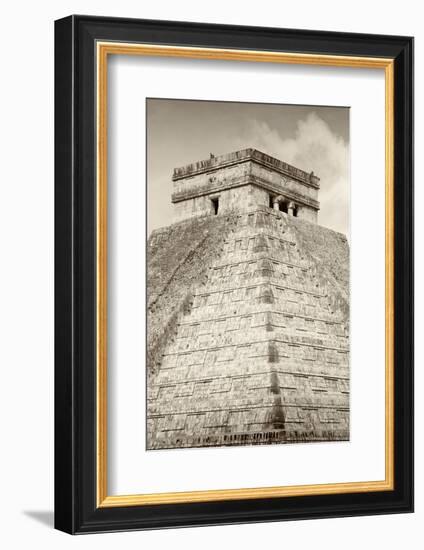 ¡Viva Mexico! B&W Collection - Pyramid Chichen Itza III-Philippe Hugonnard-Framed Photographic Print