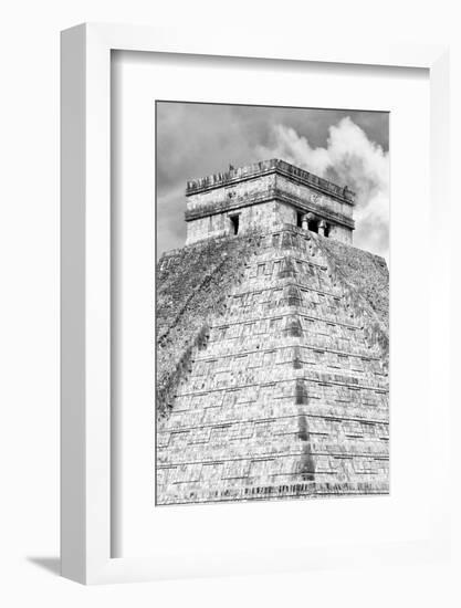 ¡Viva Mexico! B&W Collection - Pyramid Chichen Itza IV-Philippe Hugonnard-Framed Photographic Print