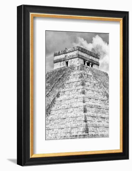 ¡Viva Mexico! B&W Collection - Pyramid Chichen Itza IV-Philippe Hugonnard-Framed Photographic Print