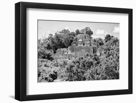 ¡Viva Mexico! B&W Collection - Pyramid in Mayan City of Calakmul IV-Philippe Hugonnard-Framed Photographic Print