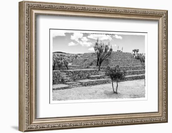 ¡Viva Mexico! B&W Collection - Pyramid of Cantona III-Philippe Hugonnard-Framed Photographic Print