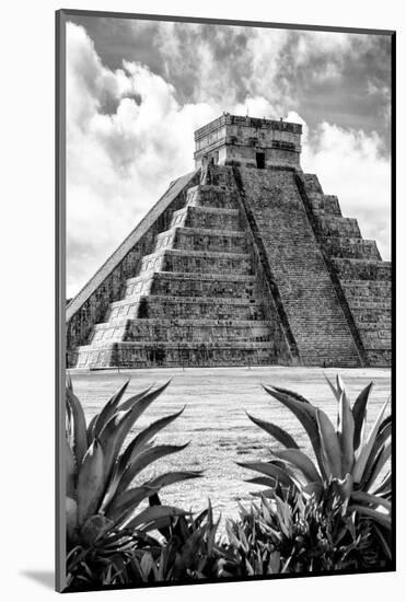 ¡Viva Mexico! B&W Collection - Pyramid of Chichen Itza IX-Philippe Hugonnard-Mounted Photographic Print