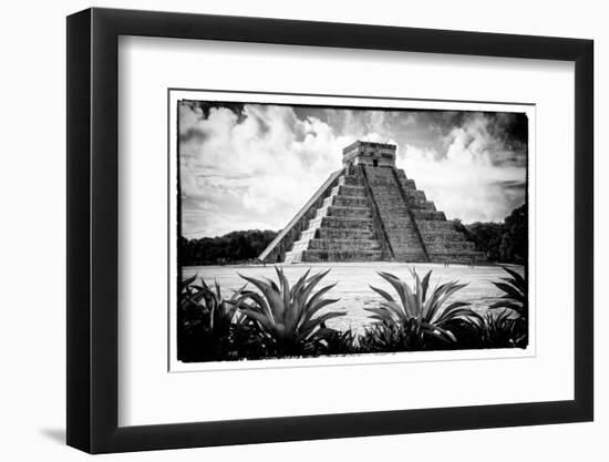 ¡Viva Mexico! B&W Collection - Pyramid of Chichen Itza V-Philippe Hugonnard-Framed Photographic Print