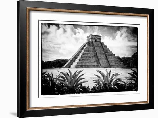 ¡Viva Mexico! B&W Collection - Pyramid of Chichen Itza V-Philippe Hugonnard-Framed Photographic Print