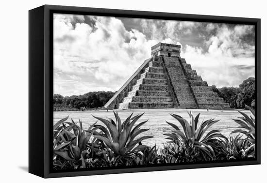 ?Viva Mexico! B&W Collection - Pyramid of Chichen Itza VII-Philippe Hugonnard-Framed Premier Image Canvas