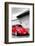 ¡Viva Mexico! B&W Collection - Red VW Beetle in San Cristobal de Las Casas-Philippe Hugonnard-Framed Photographic Print