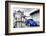 ¡Viva Mexico! B&W Collection - Royal Blue VW Beetle Car in San Cristobal de Las Casas-Philippe Hugonnard-Framed Photographic Print