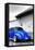 ¡Viva Mexico! B&W Collection - Royal Blue VW Beetle in San Cristobal de Las Casas-Philippe Hugonnard-Framed Premier Image Canvas