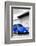 ¡Viva Mexico! B&W Collection - Royal Blue VW Beetle in San Cristobal de Las Casas-Philippe Hugonnard-Framed Photographic Print