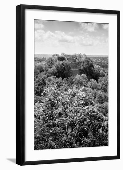 ¡Viva Mexico! B&W Collection - Ruins of the ancient Mayan city of Calakmul II-Philippe Hugonnard-Framed Photographic Print