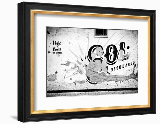 ¡Viva Mexico! B&W Collection - Signs Wall-Philippe Hugonnard-Framed Photographic Print