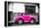 ¡Viva Mexico! B&W Collection - Small Deep Pink VW Beetle Car-Philippe Hugonnard-Framed Premier Image Canvas