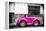 ¡Viva Mexico! B&W Collection - Small Deep Pink VW Beetle Car-Philippe Hugonnard-Framed Premier Image Canvas