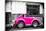 ¡Viva Mexico! B&W Collection - Small Deep Pink VW Beetle Car-Philippe Hugonnard-Mounted Photographic Print
