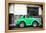 ¡Viva Mexico! B&W Collection - Small Green VW Beetle Car-Philippe Hugonnard-Framed Premier Image Canvas