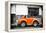 ¡Viva Mexico! B&W Collection - Small Orange VW Beetle Car-Philippe Hugonnard-Framed Premier Image Canvas