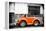 ¡Viva Mexico! B&W Collection - Small Orange VW Beetle Car-Philippe Hugonnard-Framed Premier Image Canvas