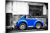 ¡Viva Mexico! B&W Collection - Small Red Royal Blue Beetle Car-Philippe Hugonnard-Mounted Photographic Print