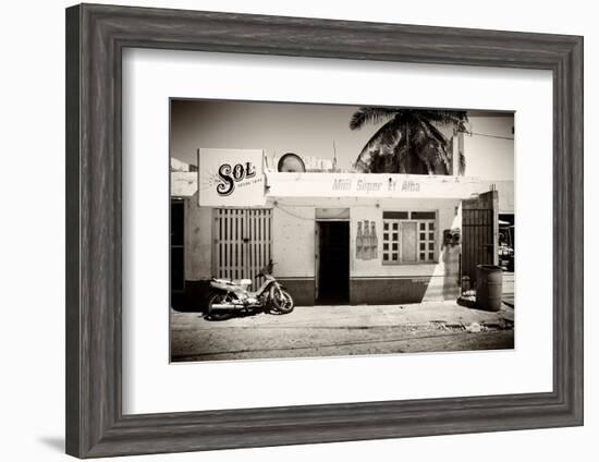 ¡Viva Mexico! B&W Collection - Supermarket Isla Mujeres-Philippe Hugonnard-Framed Photographic Print