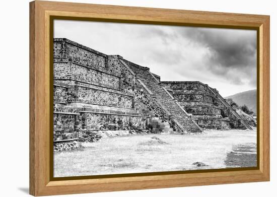 ¡Viva Mexico! B&W Collection - Teotihuacan Pyramids III-Philippe Hugonnard-Framed Premier Image Canvas