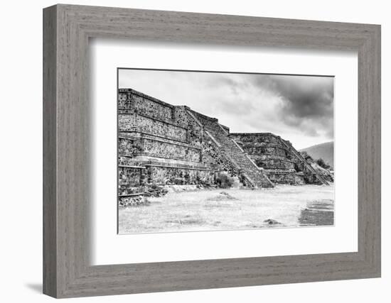 ¡Viva Mexico! B&W Collection - Teotihuacan Pyramids III-Philippe Hugonnard-Framed Photographic Print