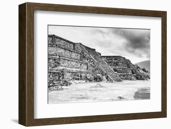 ¡Viva Mexico! B&W Collection - Teotihuacan Pyramids III-Philippe Hugonnard-Framed Photographic Print