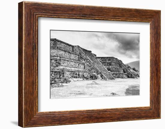 ¡Viva Mexico! B&W Collection - Teotihuacan Pyramids III-Philippe Hugonnard-Framed Photographic Print