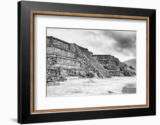 ¡Viva Mexico! B&W Collection - Teotihuacan Pyramids III-Philippe Hugonnard-Framed Photographic Print