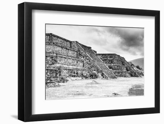 ¡Viva Mexico! B&W Collection - Teotihuacan Pyramids III-Philippe Hugonnard-Framed Photographic Print