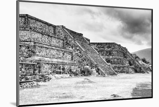 ¡Viva Mexico! B&W Collection - Teotihuacan Pyramids III-Philippe Hugonnard-Mounted Photographic Print