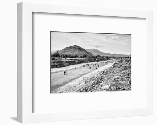 ¡Viva Mexico! B&W Collection - Teotihuacan Pyramids-Philippe Hugonnard-Framed Photographic Print