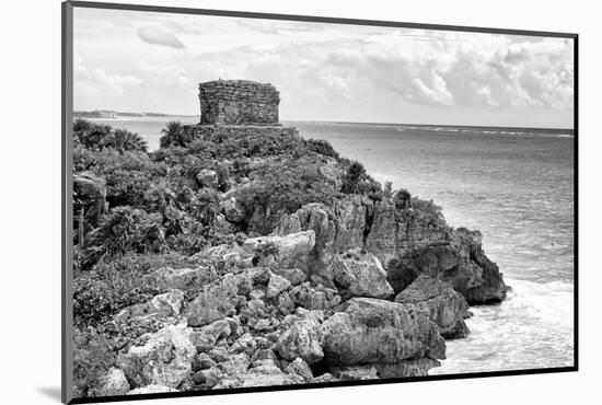 ¡Viva Mexico! B&W Collection - Tulum Mayan Archaeological Site-Philippe Hugonnard-Mounted Photographic Print