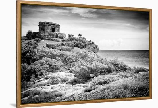 ¡Viva Mexico! B&W Collection - Tulum Riviera Maya I-Philippe Hugonnard-Framed Premier Image Canvas