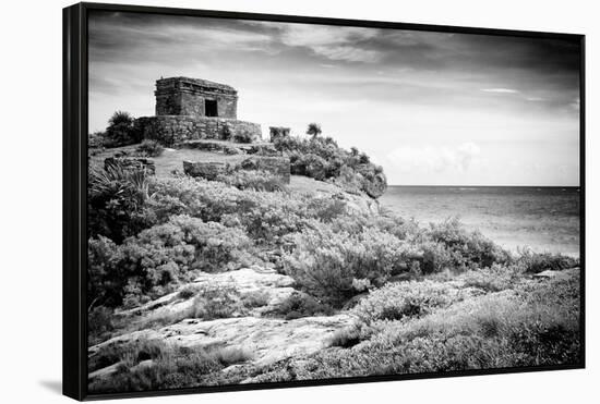 ¡Viva Mexico! B&W Collection - Tulum Riviera Maya I-Philippe Hugonnard-Framed Premier Image Canvas